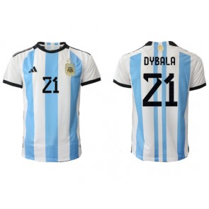 Argentina Paulo Dybala #21 Replika Hjemmebanetrøje VM 2022 Kortærmet